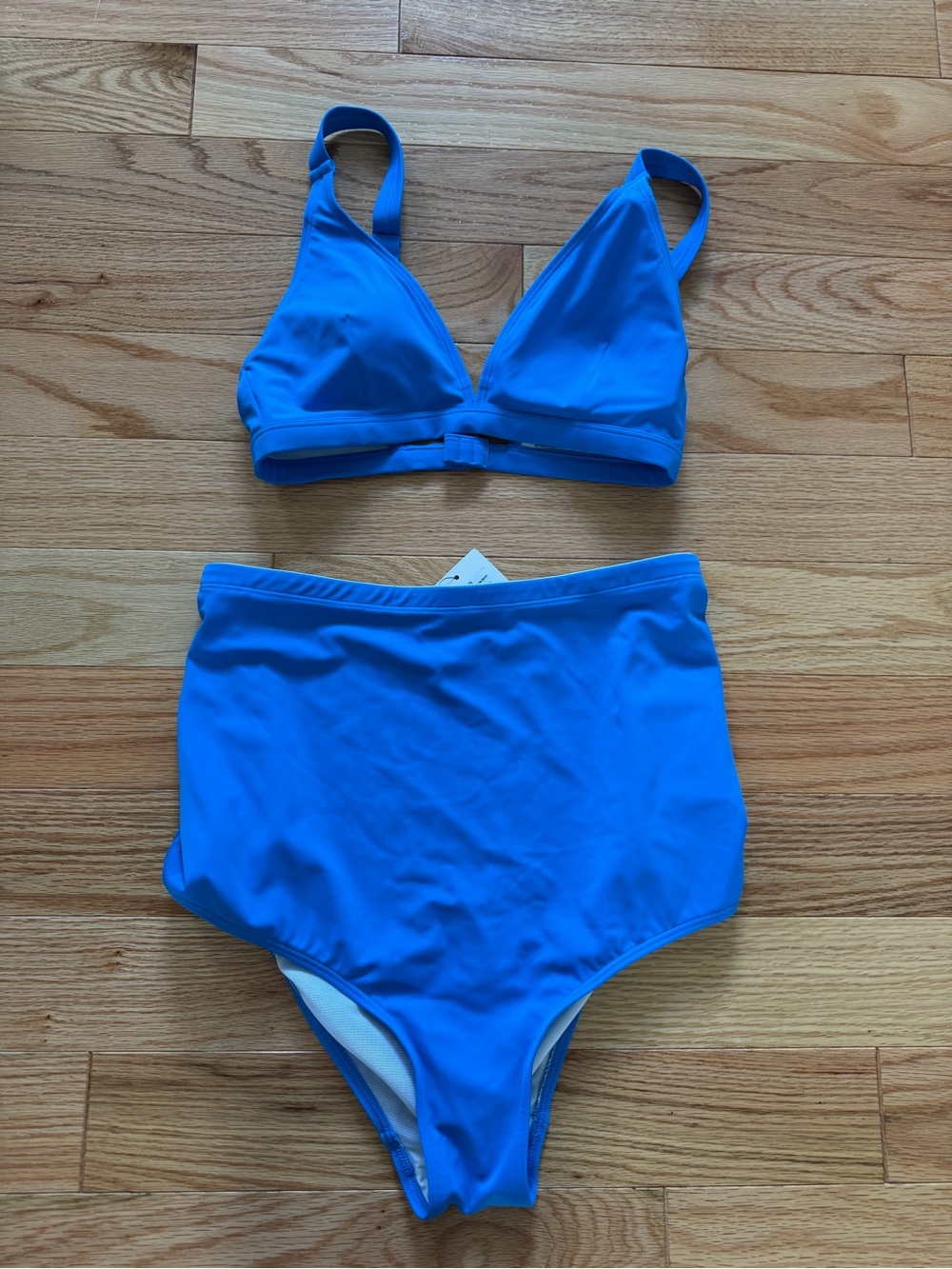 BLANQI Bright Blue Two-Piece High-Waist Bikini
